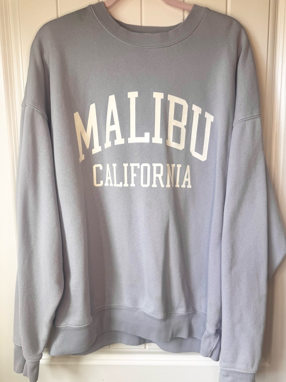 Brandy Melville Malibu California Crewneck - Pale Blue